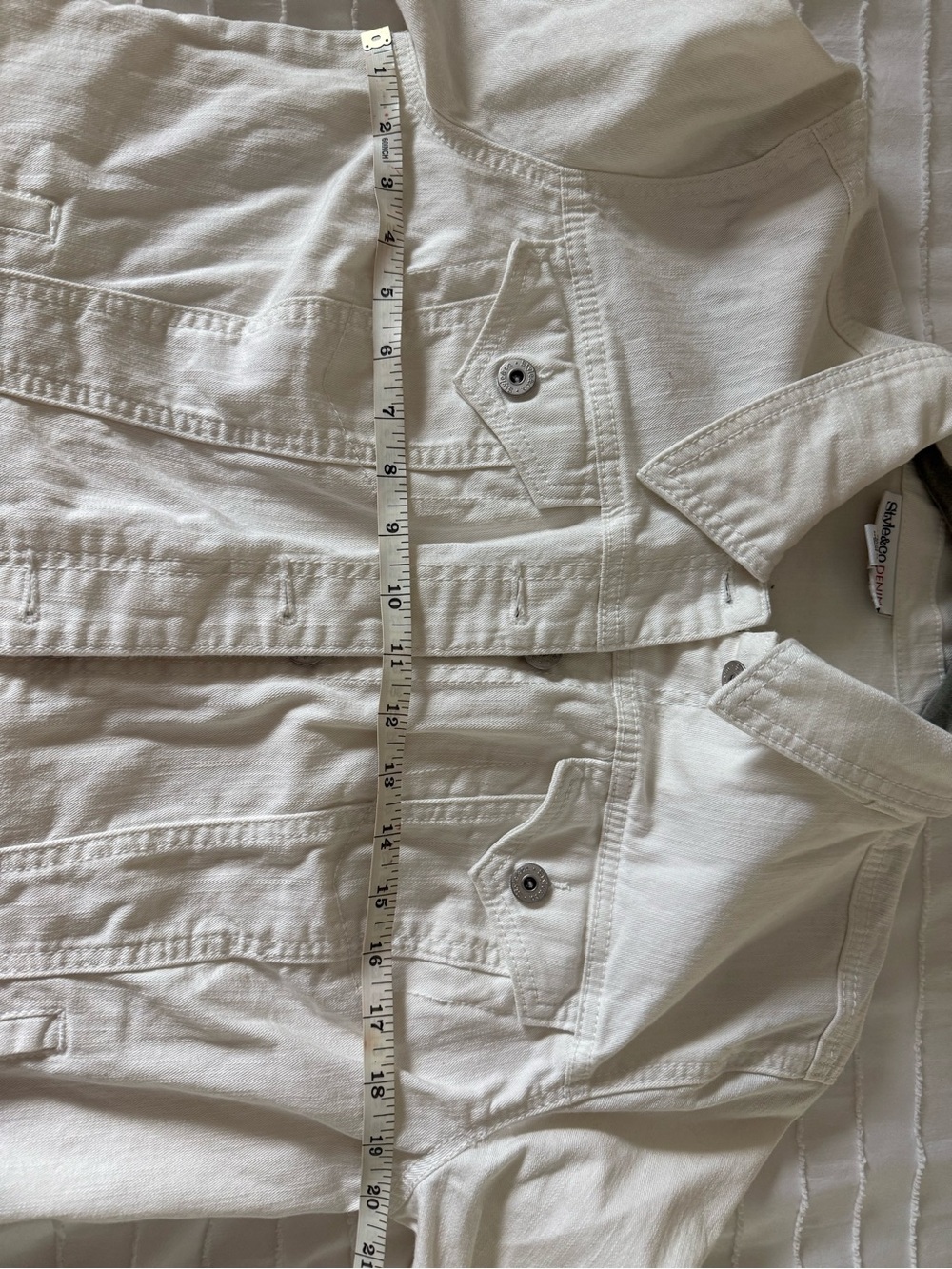 Style & Co. White Jean Jacket - Picture 12 of 12